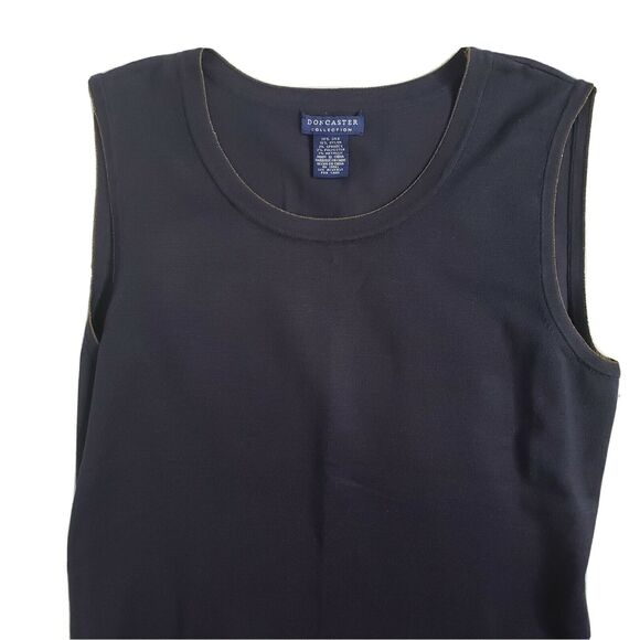 Doncaster Collection Womens Top Medium Sleeveless Silk Scoop Neck Tank Metallic - Picture 7 of 9